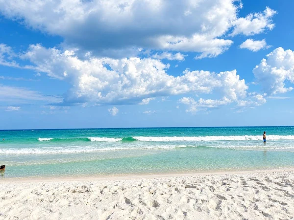 White sand and emerald water at Pensacola Beach